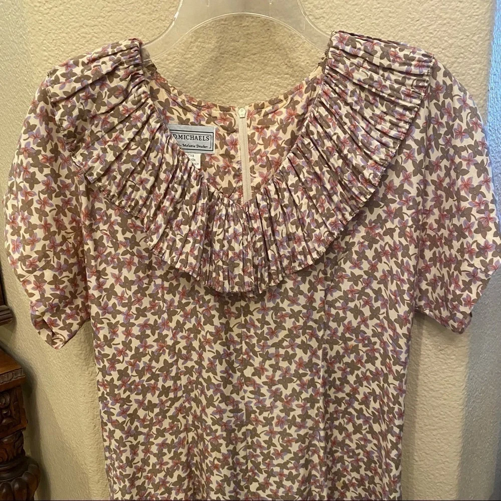 Vintage E.D. MICHAELS Floral Cottage Core Maxi Dress Size 5/6